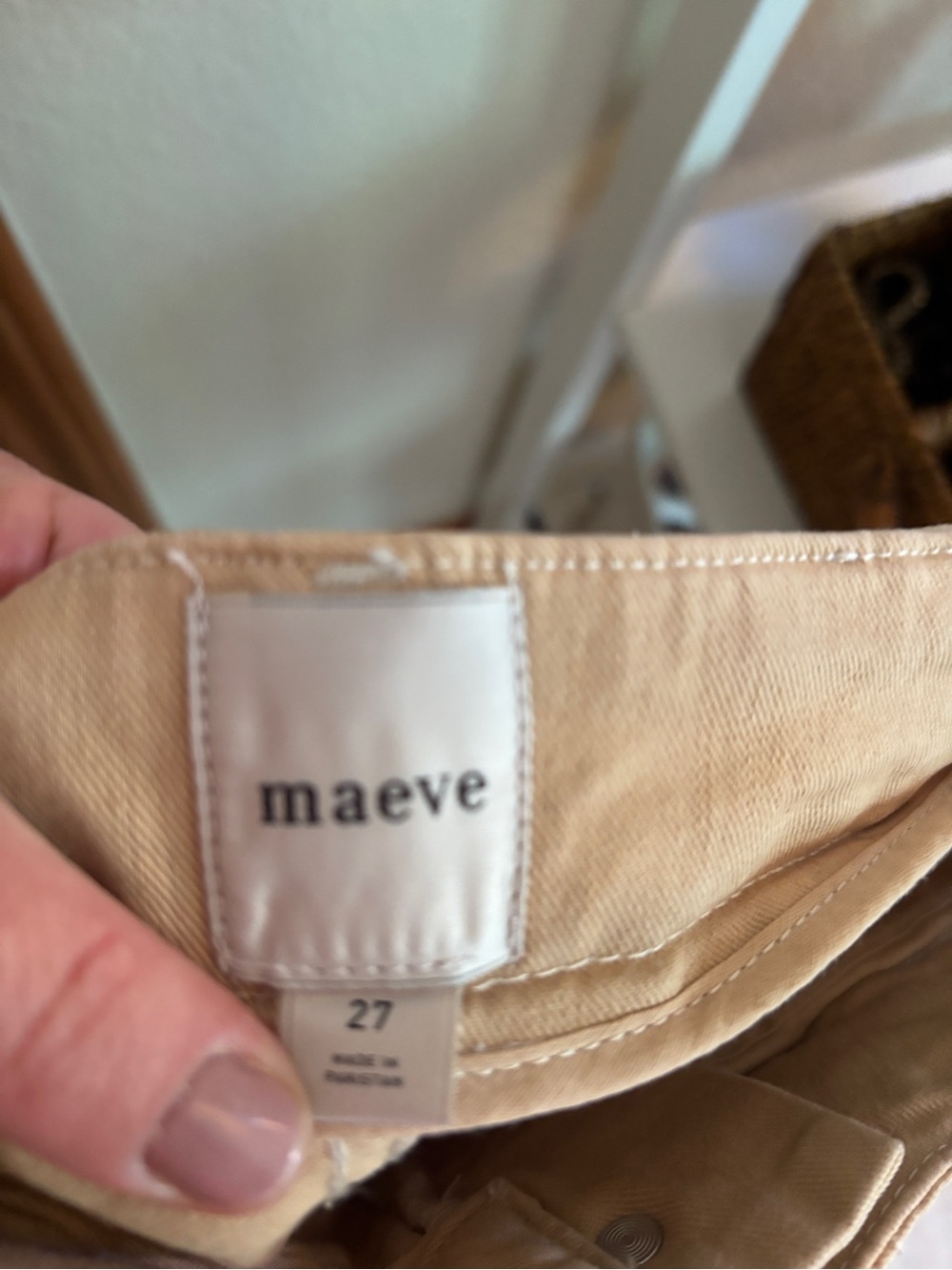 Maeve Tan Wide-Leg High-Rise Pants - Picture 4 of 4